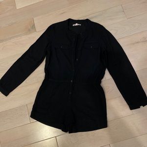 Bonpoint girls black romper 10-12